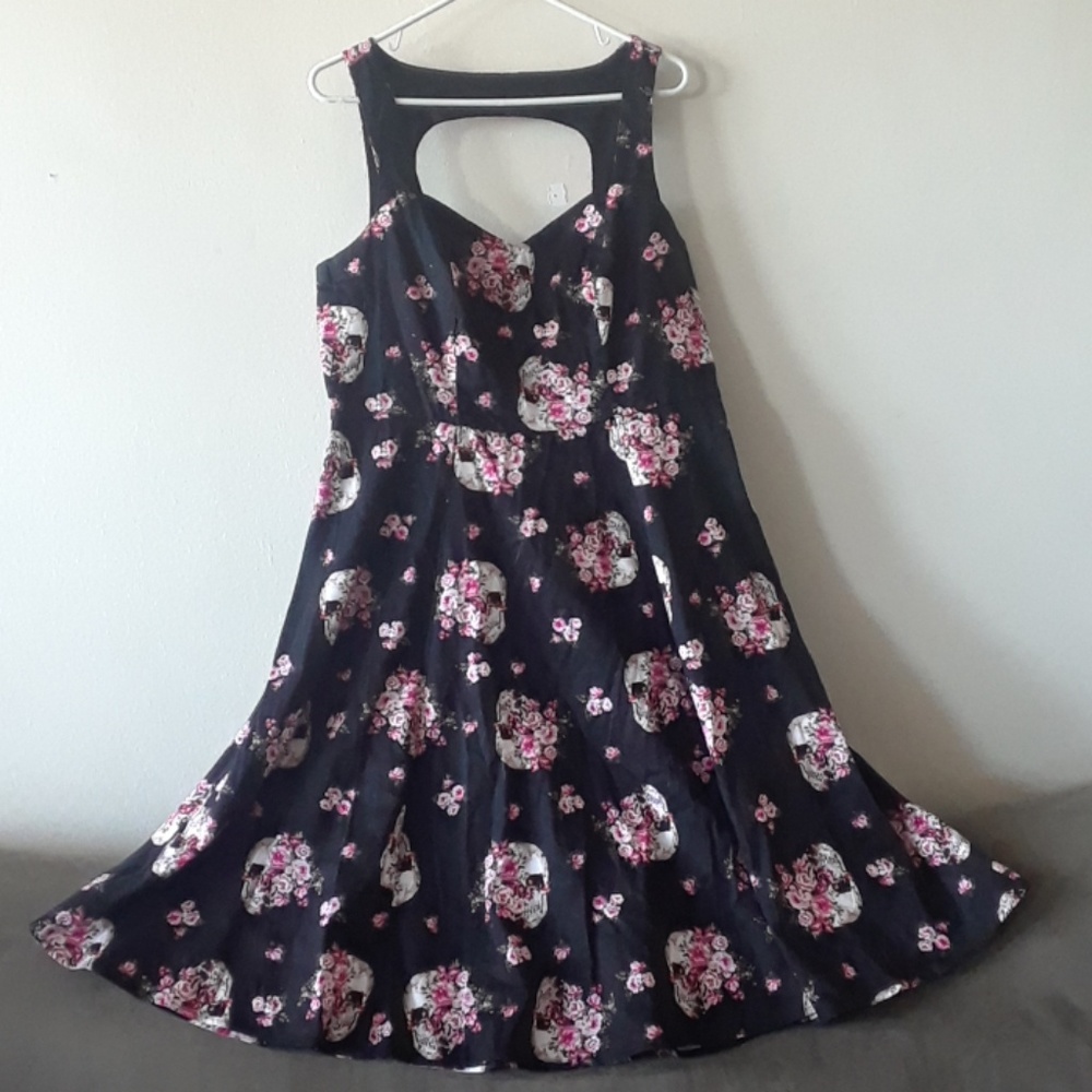 Torrid Pin up girl floral skull dress